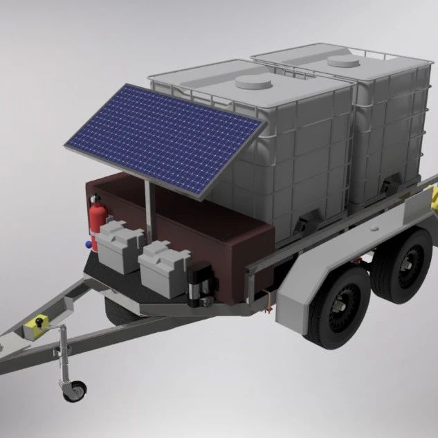 【其他车型】移动式喷淋拖车3D数模图纸 STEP格式