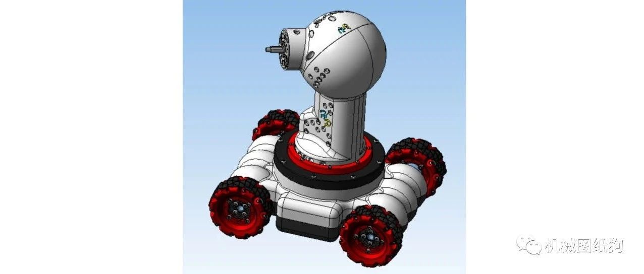 【其他车型】4116麦克纳姆轮侦查小车3D数模图纸 STP格式