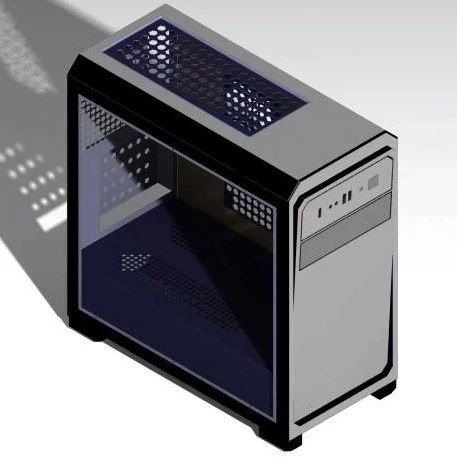 【工程机械】Computer Case钣金外壳简易模型3D图纸 STP格式