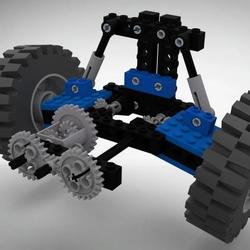 【其他车型】Tatra Lego拼装玩具牵引车结构3D图纸 Solidworks设计