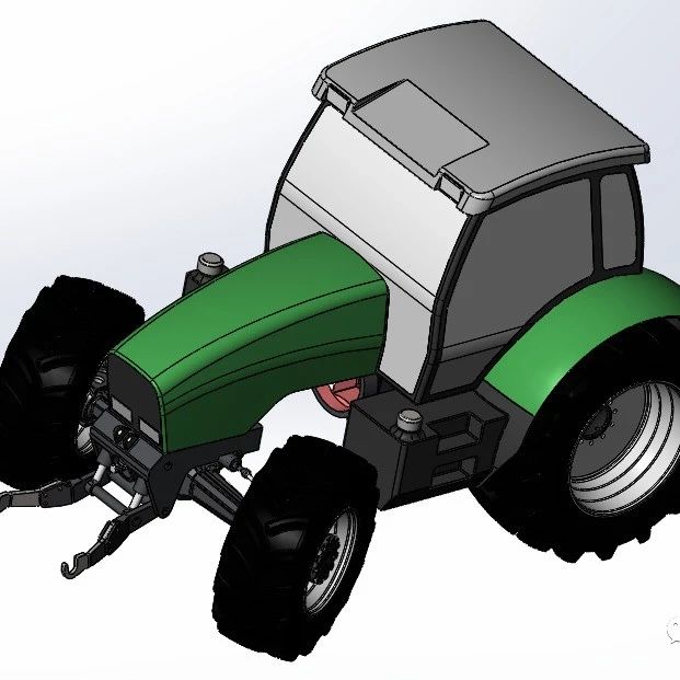 【农业机械】道依茨-法尔拖拉机模型3D图纸 Solidworks设计 附STEP格式