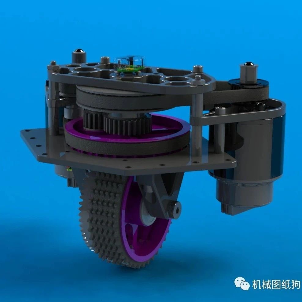 【工程机械】swerve-drive转向驱动翻转电机3D数模图纸 Solidworks设计