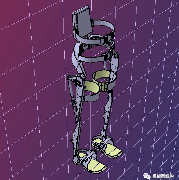 【工程机械】Personal Adaptive 外骨骼套装模型3D图纸 STP格式