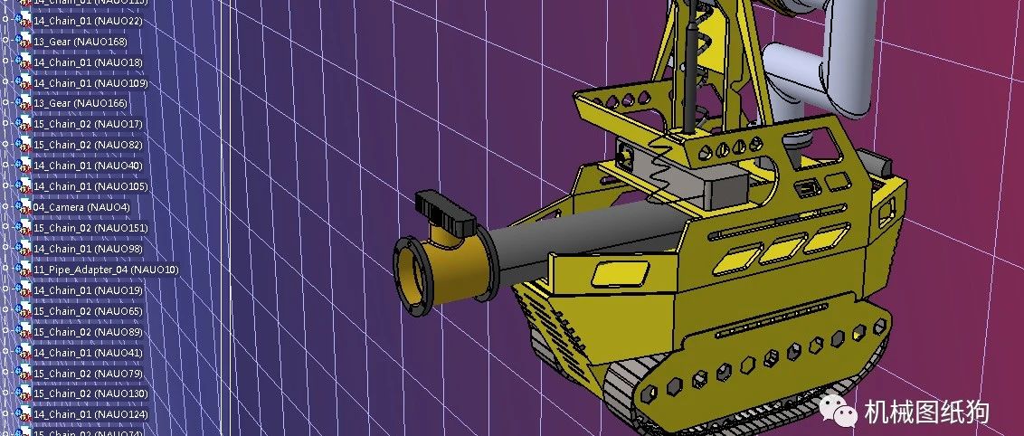 【机器人】Fire Fighting Robot消防喷水机器人简易结构3D图纸 STEP格式