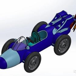【卡丁赛车】卡雷拉子弹头赛车模型3D图纸 Solidworks设计