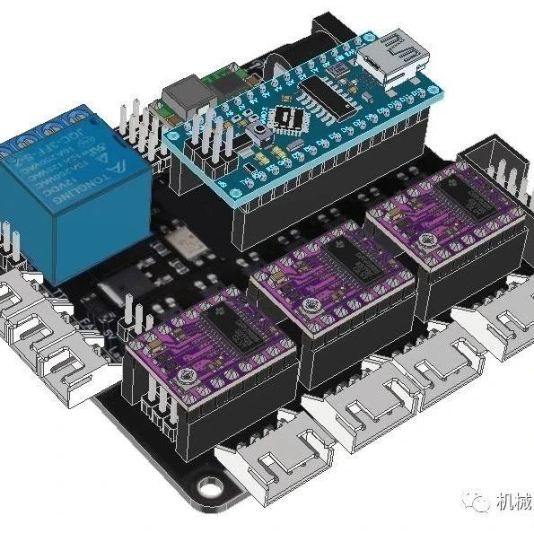 【工程机械】GRBL激光控制器板电路板3D图纸 STP格式