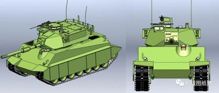 【武器模型】M7A1 Sherman II坦克模型3D图纸 STEP格式