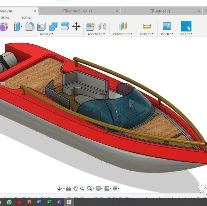 【海洋船舶】tekne-boat快艇小船模型3D图纸 STEP格式