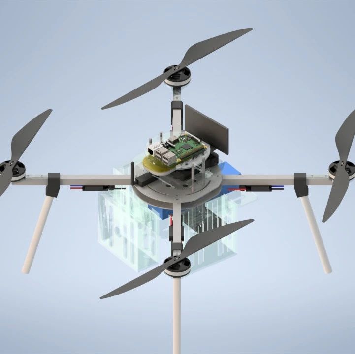 【飞行模型】quadcopter delivery四轴输送无人机模型3D图纸 STP格式