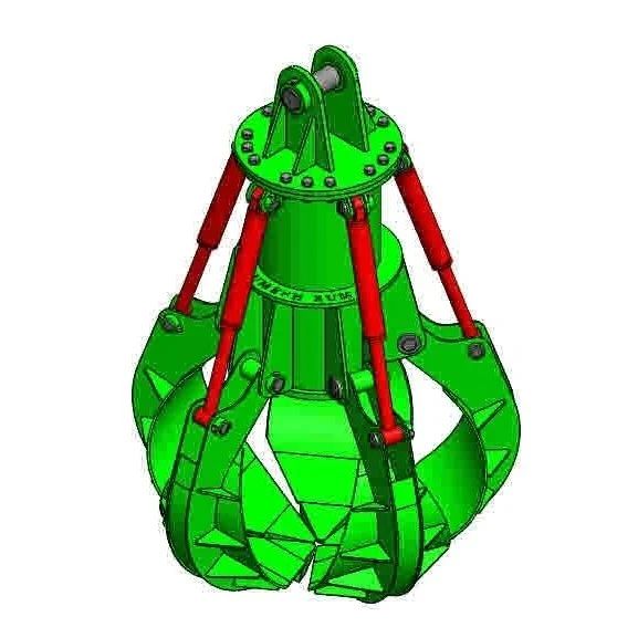 【工程机械】hydraulic-grab多齿抓斗爪3D图纸 IGS格式