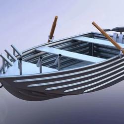 【飞行模型】fishing-ship钓鱼小艇3D数模图纸 STEP格式