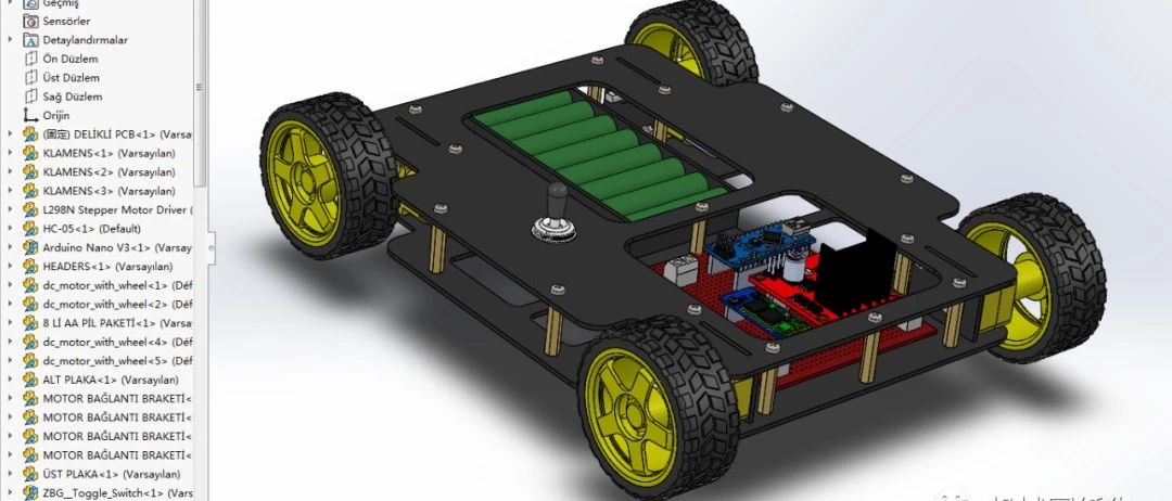 【机器人】 编程小车3D数模图纸 Solidworks设计 附STEP