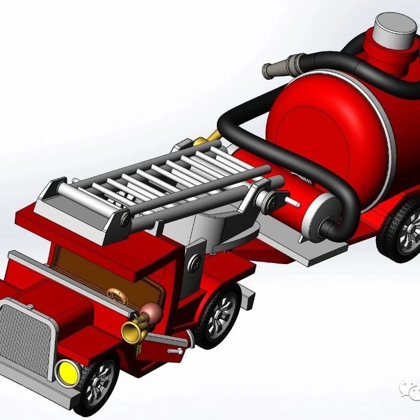 【其他车型】toy-fire-truck消防车玩具模型3D图纸