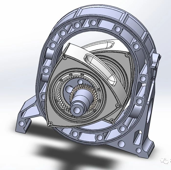 【发动机电机】wankel-engine汪克尔发动机运动结构3D图纸 Solidworks设计