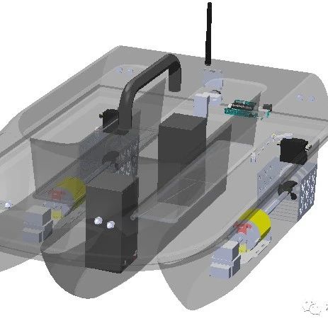 【海洋船舶】RC Bait Boat遥控小船艇3D数模图纸 IGS格式