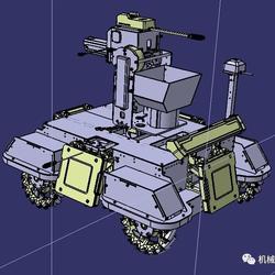【机器人】RoboMaster 2020比赛机器人战车3D数模图纸 STP格式