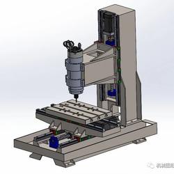 【工程机械】Milling cnc mini小型数控铣床3D数模图纸 