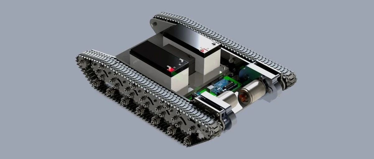 【机器人】Movil Robot Arduino履带车底盘3D图纸 Solidworks设计