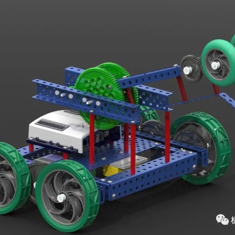 【机器人】VEX ROBOT 1998四轮机器人小车3D图纸 STEP格式