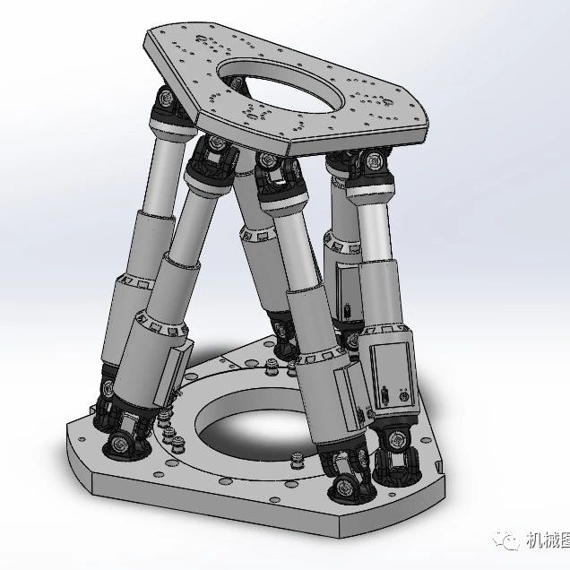 【机器人】HEXAPOD六轴并联机器人3D数模图纸 Solidworks设计