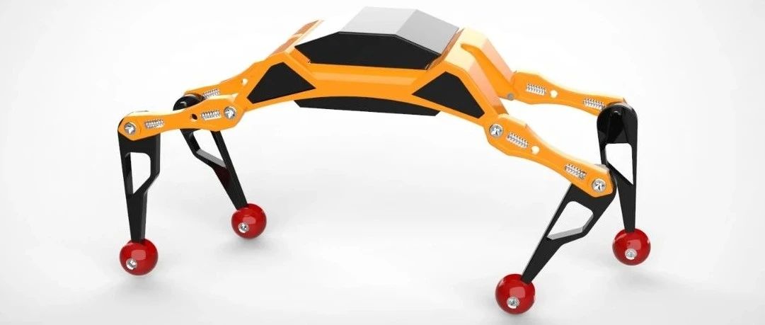 【机器人】quadruped-robot四足机器人结构造型3D图纸 Solidworks设计