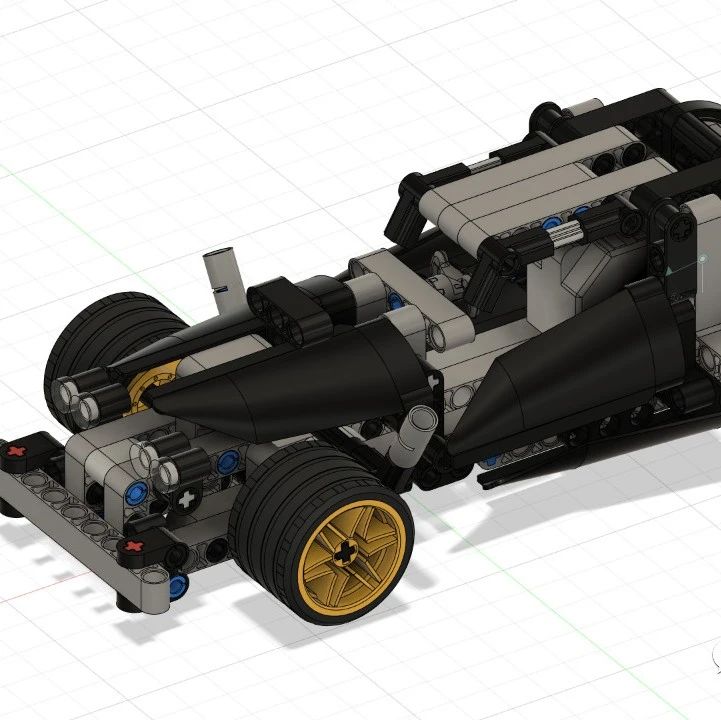 【其他车型】Lego Technic方程式小车拼装模型3D图纸 f3z STEP格式