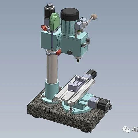 【工程机械】快速换刀数控铣床3D数模图纸 STEP格式