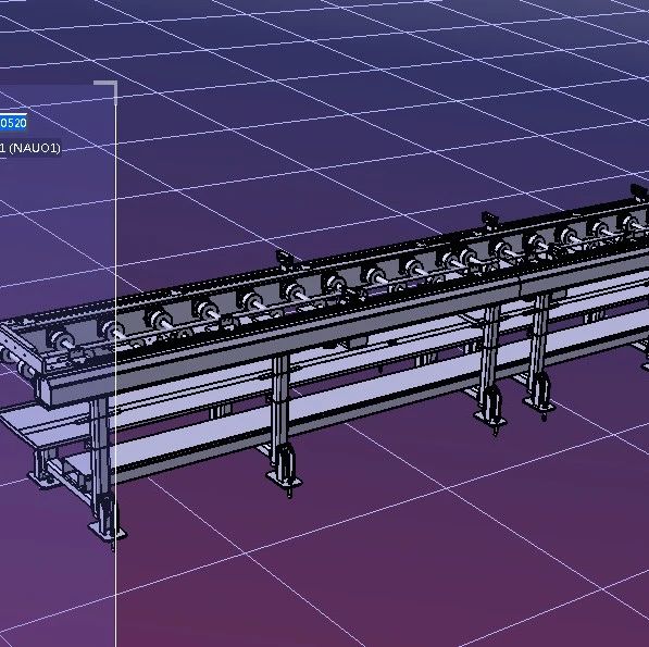 【工程机械】roller-conveyor-line辊道输送线3D图纸 STP格式