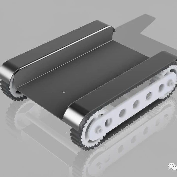 【工程机械】track-wheel-bot简易履带轮底盘3D图纸 iges格式
