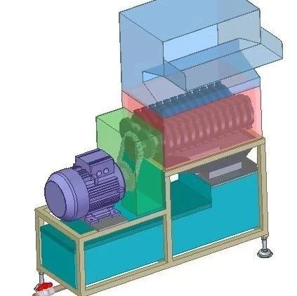 【工程机械】plastic crusher塑料破碎机3D数模图纸 x_t格式