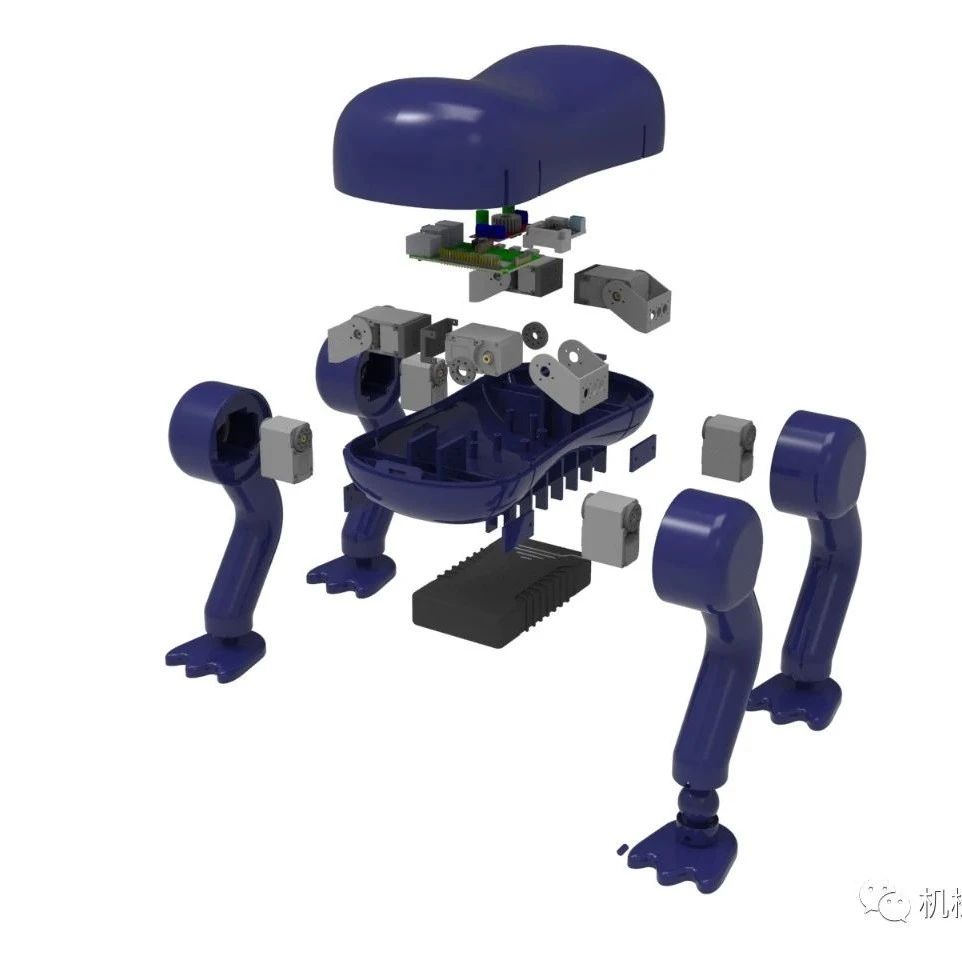 【机器人】robotic-dog四足机器狗模型3D图纸 Solidworks设计