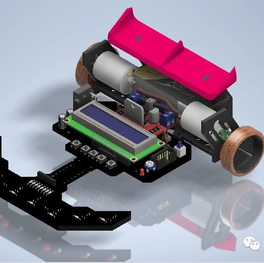 【机器人】line-follower机器人小车部分结构3D图纸 STP格式