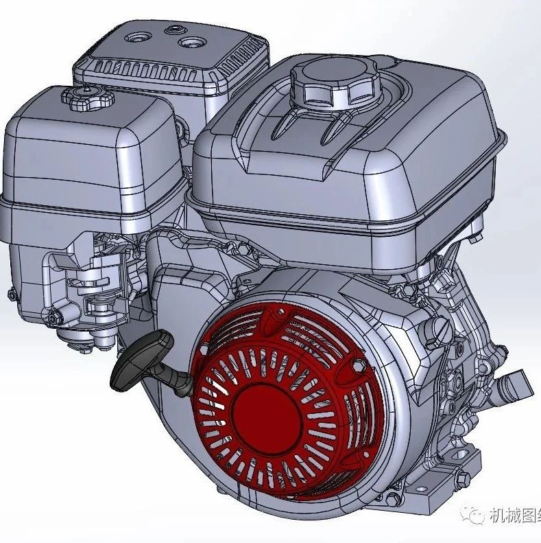 【发动机电机】本田gx270发动机模型3D图纸 Solidworks设计