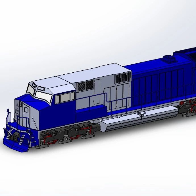 【其他车型】AC44i-GE机车火车头3D图纸 Solidworks设计