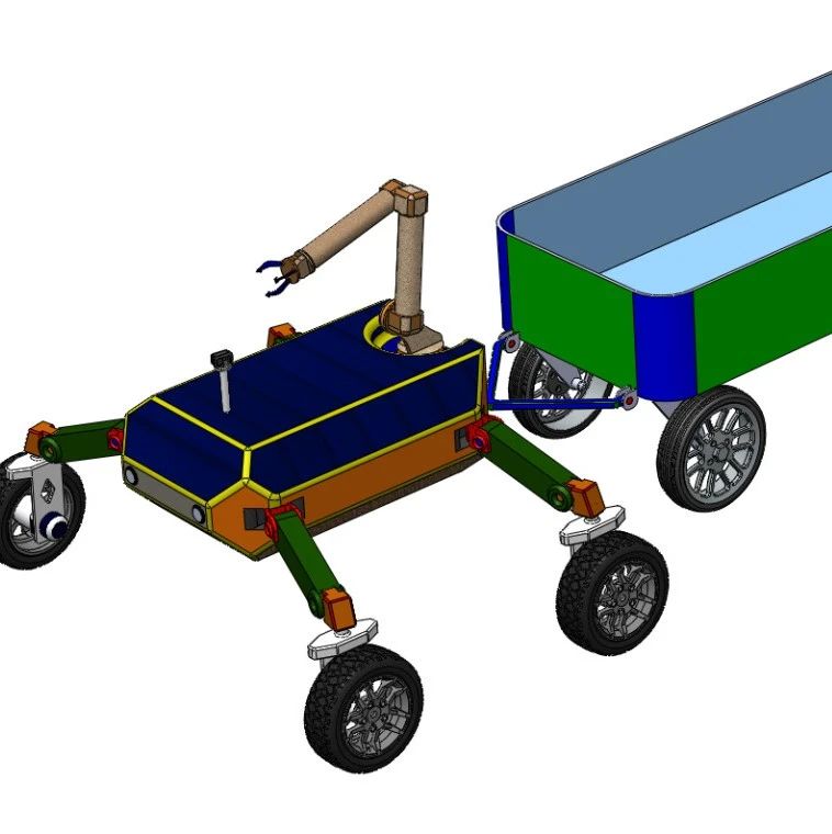 【机器人】水果采摘实验机器人车3D图纸 Solidworks设计