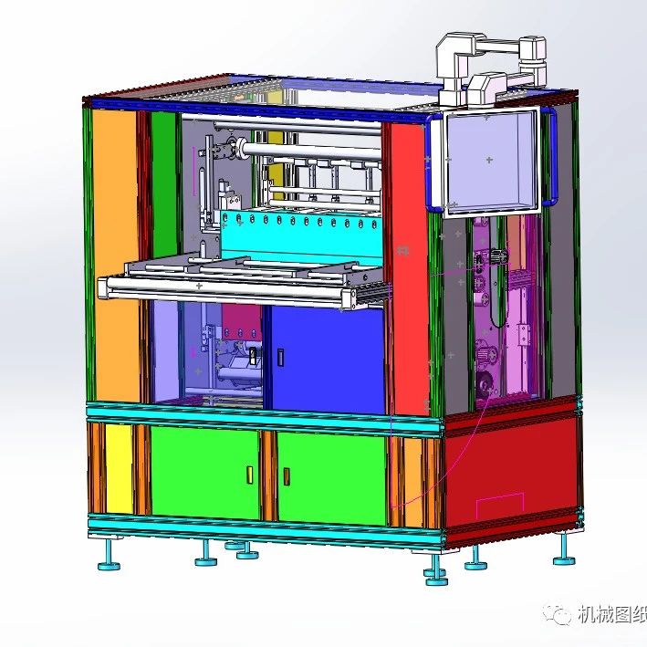 【非标数模】150-850折纸机3D数模图纸 STEP x_t格式