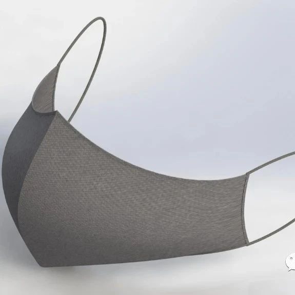 【生活艺术】mask折叠口罩模型3D图纸 IGS格式
