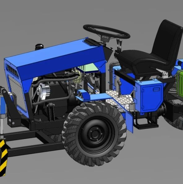 【农业机械】minitractor-4x4小型拖拉机3D图纸 STEP格式