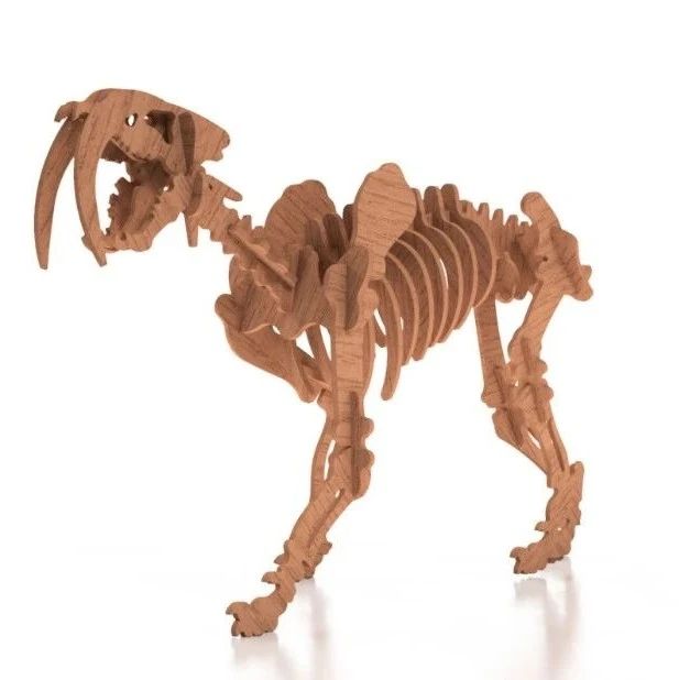 【生活艺术】猛犸象立体拼装模型3D图纸 INVENTOR stp格式