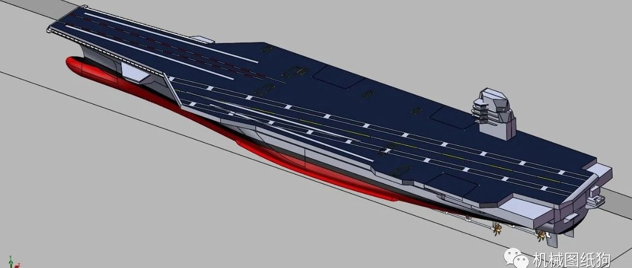 【海洋船舶】福特号CVN-78航母模型3D图纸 Solidworks设计