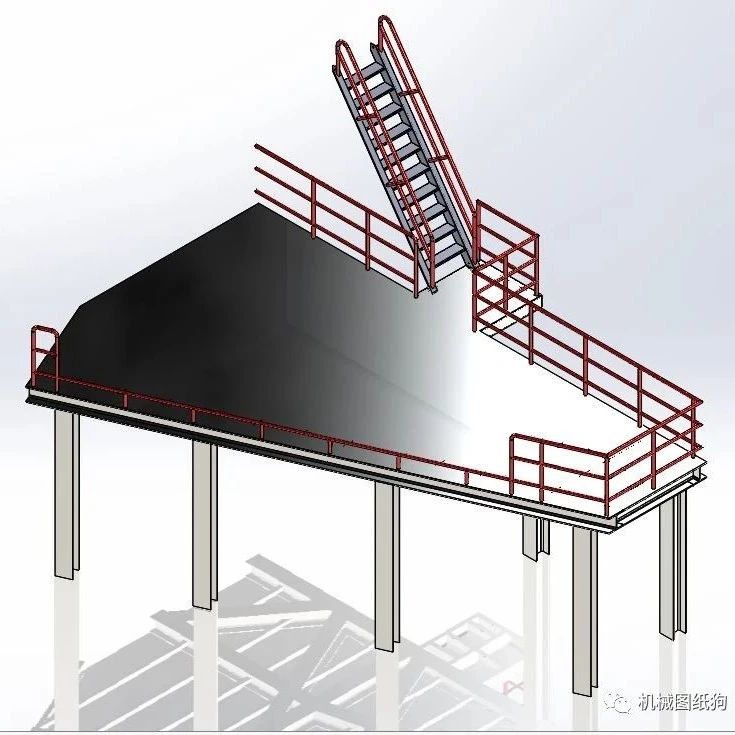 【工程机械】HI-5救援船平台3D图纸 Solidworks设计