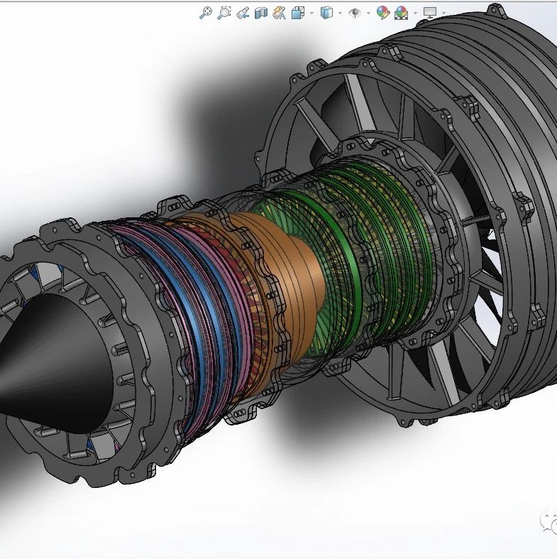 【发动机电机】turbine replica涡轮机3D图纸 Solidworks设计