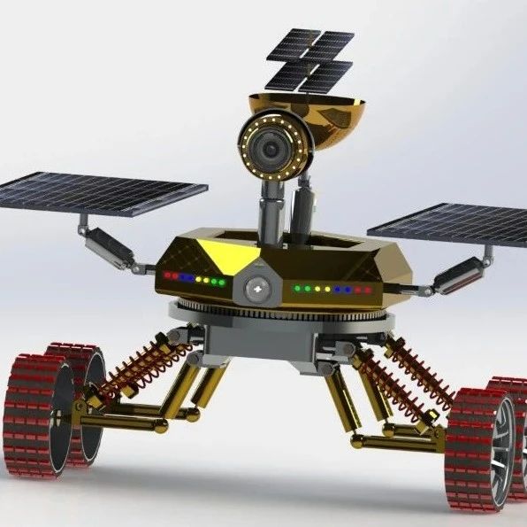 【其他车型】mini-rover四轮火星车3D图纸 STEP格式