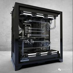 【工程机械】lian-li-rog-o11水冷式电脑机箱模型3D图纸 IGS格式