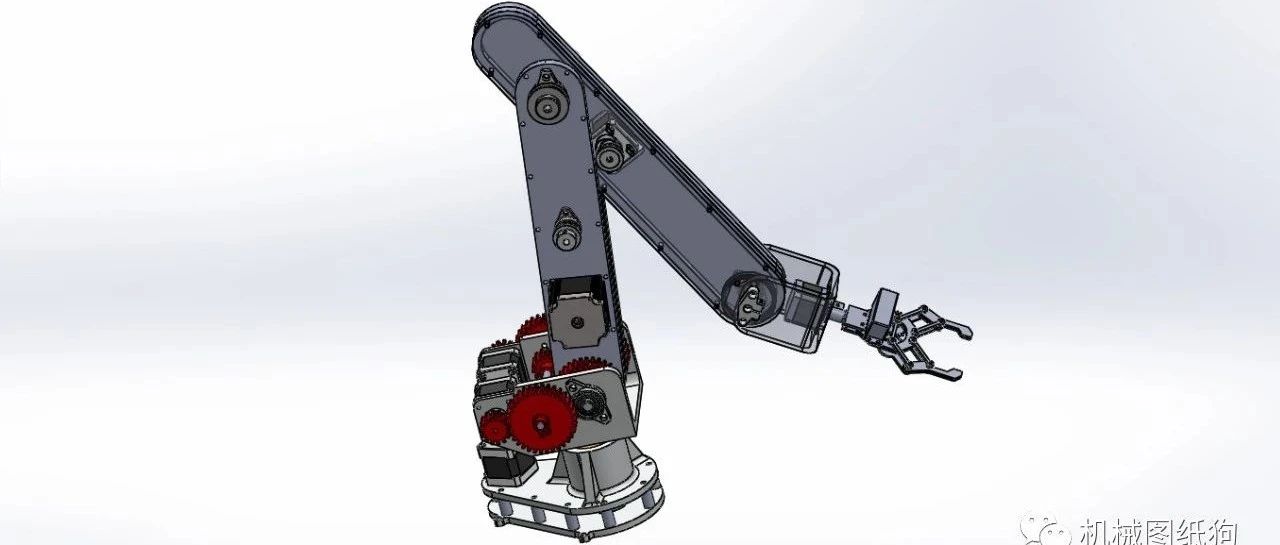 【机器人】6dof robot arm简易6自由度机械臂结构3D图纸 Solidworks设计