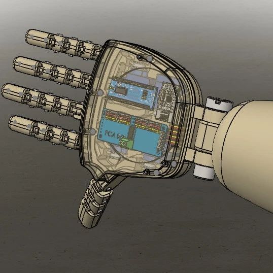 【机器人】Prohesis Hand机器人手掌模型3D图纸 STEP格式