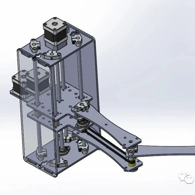 【机器人】scara robot arm机械臂机构3D图纸 Solidworks设计