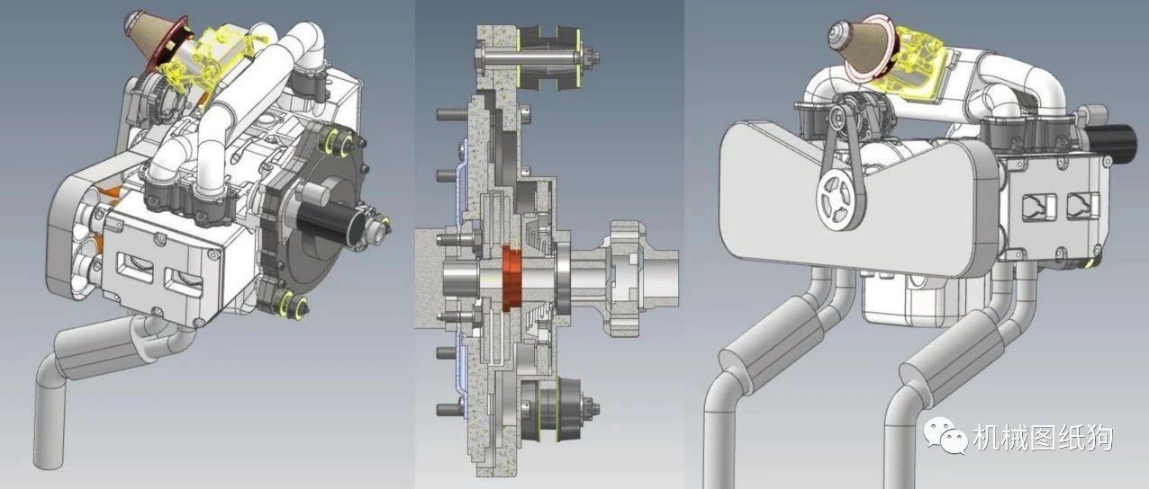 【发动机电机】subaru-ej20轻型直升机用发动机3D图纸 STP格式