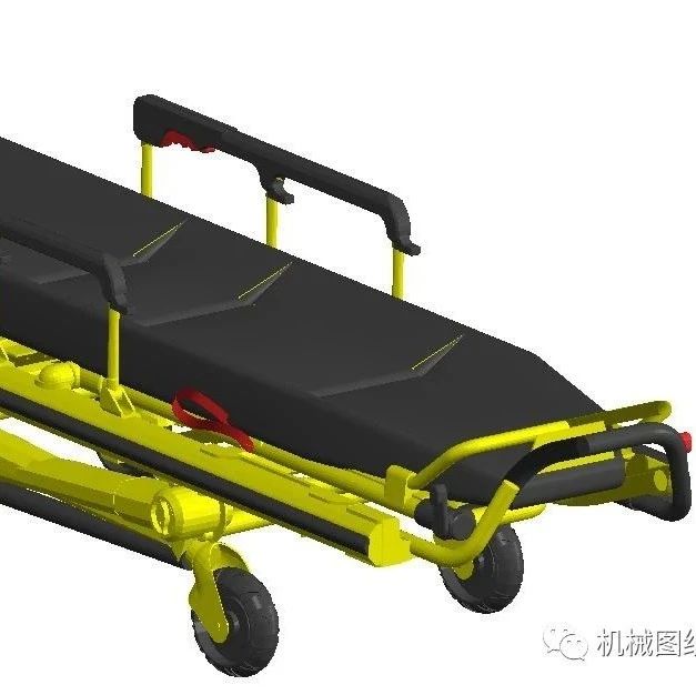 【医疗器材】Stretcher Ambulance救护担架简易模型3D图纸