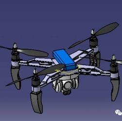 【飞行模型】dron topology四轴航拍无人机3D数模图纸 STP格式